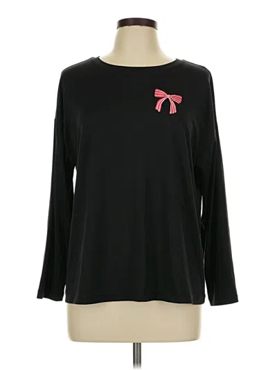 Pre-owned Joyspun Long Sleeve T-shirt In Black
