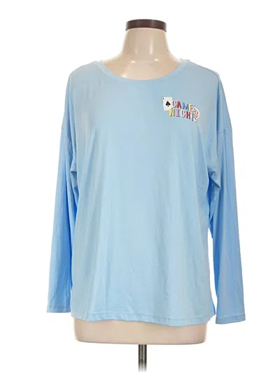 Pre-owned Joyspun Long Sleeve T-shirt In Blue