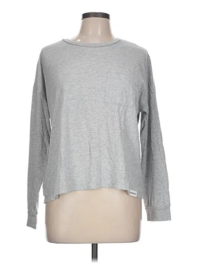 Pre-owned Joyspun Long Sleeve T-shirt In Gray