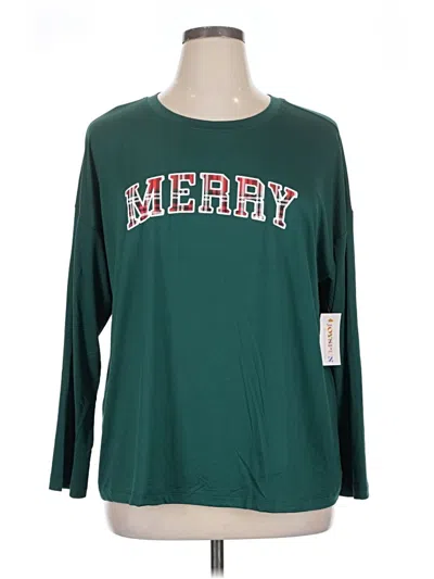 Pre-owned Joyspun Long Sleeve T-shirt In Green
