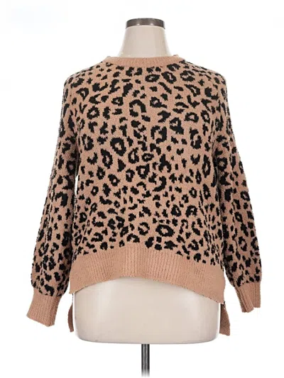 Pre-owned Joyspun Pullover Sweater In Brown