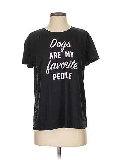 Pre-owned Joyspun Short Sleeve T-shirt In Black