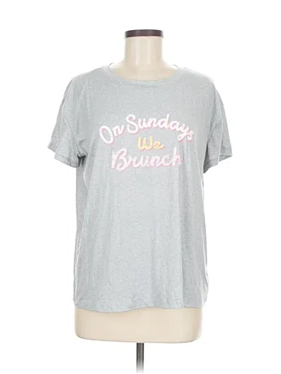 Pre-owned Joyspun Short Sleeve T-shirt In Silver