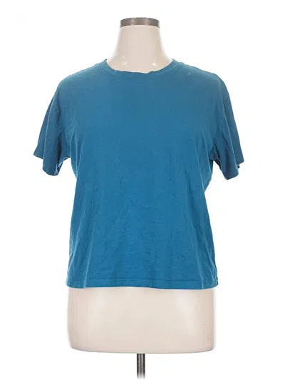Pre-owned Joyspun Short Sleeve T-shirt In Blue