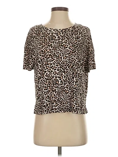 Pre-owned Joyspun Short Sleeve T-shirt In Brown