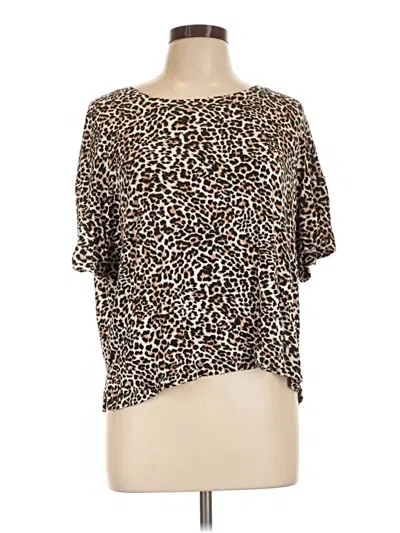 Pre-owned Joyspun Short Sleeve T-shirt In Brown