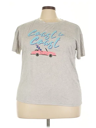 Pre-owned Joyspun Short Sleeve T-shirt In Gray