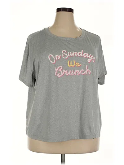 Pre-owned Joyspun Short Sleeve T-shirt In Gray