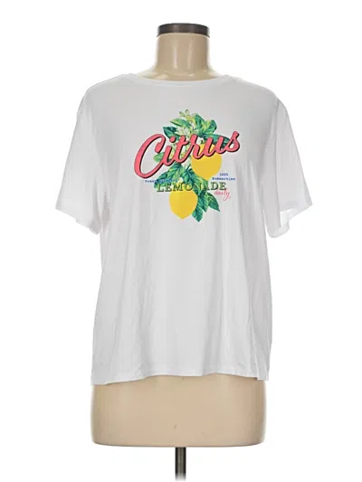 Pre-owned Joyspun Short Sleeve T-shirt In White