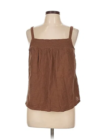 Pre-owned Joyspun Sleeveless Blouse In Brown