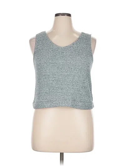 Pre-owned Joyspun Sleeveless Top Gray Scoop Neck Tops