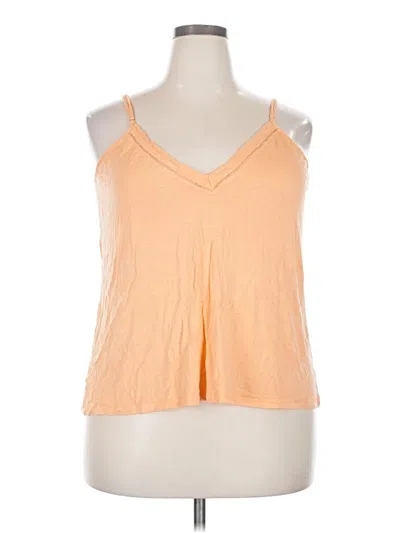 Pre-owned Joyspun Sleeveless Top Orange Halter Neckline Tops