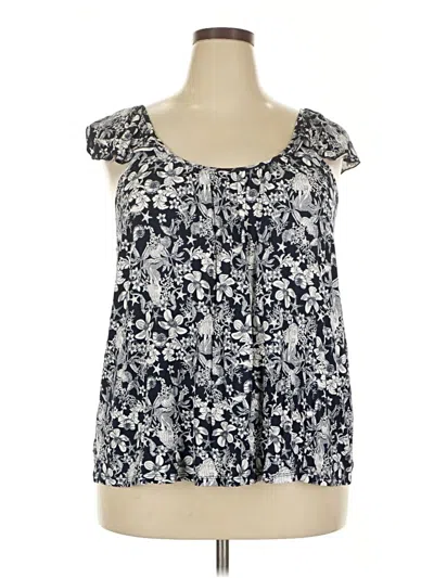 Pre-owned Joyspun Tank Top Blue Strapless Neckline Tops