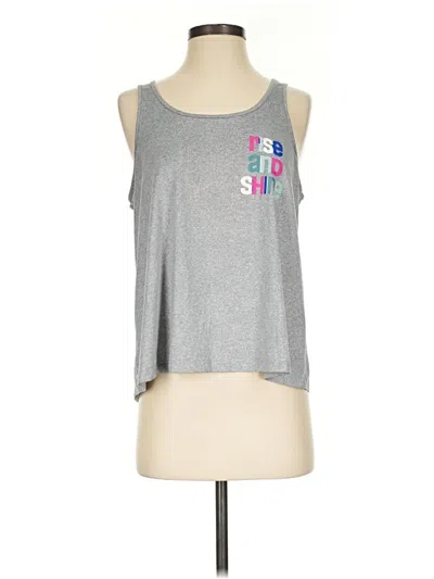 Pre-owned Joyspun Tank Top Gray Halter Neckline Tops