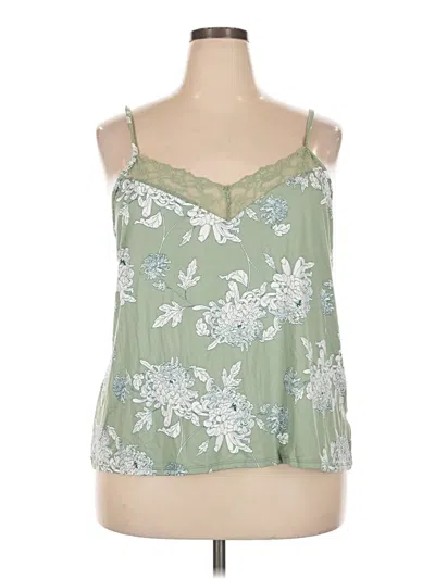 Joyspun Tank Top Green Halter Neckline Tops