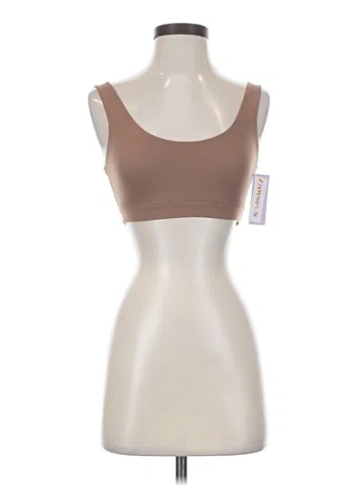Pre-owned Joyspun Tube Top Brown Strapless Neckline Tops