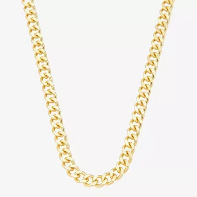 J.p. Army Mens 14k Gold Over Brass 24 Inch Link Chain Necklace In Yellow