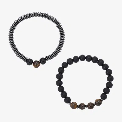 J.p. Army Mens 2-pc. Multi Color Stainless Steel Bracelet Set In Gold