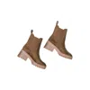 Jp Original Women Step Up Combat Boot In Brown