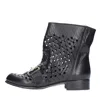 Jp/david Woman Ankle Boots Black Size 8 Leather In Nero Neri E Grigi