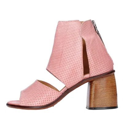 Jp/david Woman Ankle Boots Pink Size 7 Leather In Rosa Chiari E Naturali