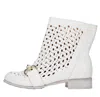 Jp/david Woman Ankle Boots White Size 11 Leather In Bianco Chiari E Naturali