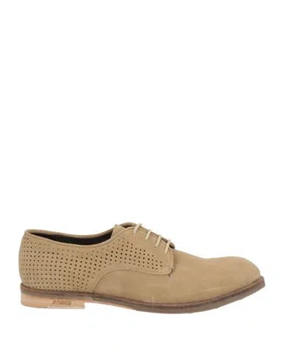 Jp/david For Fedele Mode Man Lace-up Shoes Beige Size 9 Leather