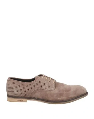 Jp/david For Fedele Mode Man Lace-up Shoes Grey Size 9 Leather