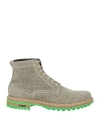 Jp/david Man Ankle Boots Grey Size 7 Leather In Grey