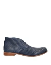 Jp/david Man Ankle Boots Midnight Blue Size 13 Leather