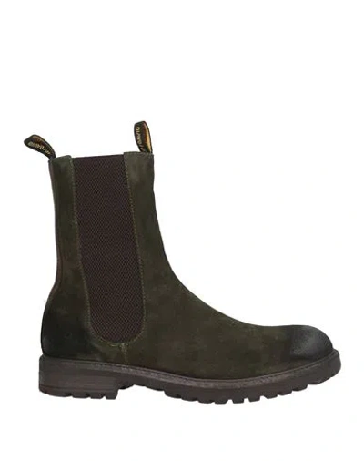 Jp/david Man Ankle Boots Military Green Size 8 Soft Leather