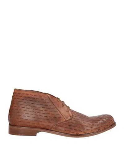 Jp/david Man Ankle Boots Tan Size 9 Leather In Brown