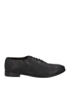 Jp/david Man Lace-up Shoes Charcoal Size 10 Soft Leather In Grey