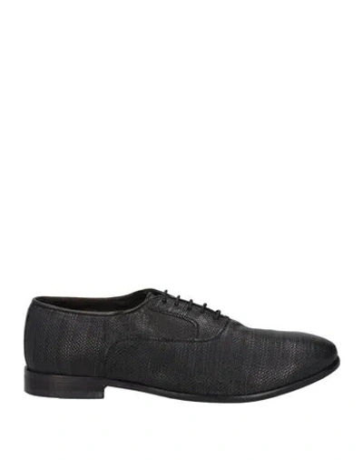 Jp/david Man Lace-up Shoes Charcoal Size 10 Soft Leather In Grey