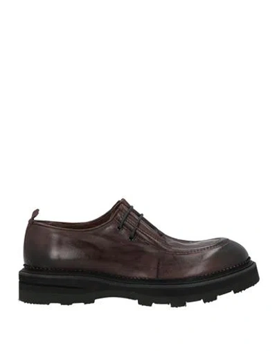 Jp/david Man Lace-up Shoes Dark Brown Size 11 Leather