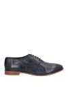 Jp/david Man Lace-up Shoes Navy Size 11 Leather In Blue