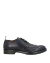 Jp/david Man Lace-up Shoes Navy Size 12 Leather In Blue