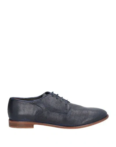 JP/DAVID JP/DAVID MAN LACE-UP SHOES NAVY SIZE 12 SOFT LEATHER