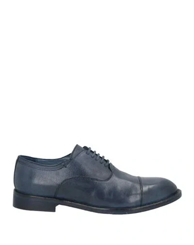 Jp/david Man Lace-up Shoes Navy Size 6 Soft Leather