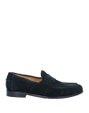 Jp/david Man Loafers Midnight Blue Size 11 Leather In Blu Blu E Verdi