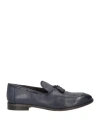 Jp/david Man Loafers Midnight Blue Size 9 Leather In Blue