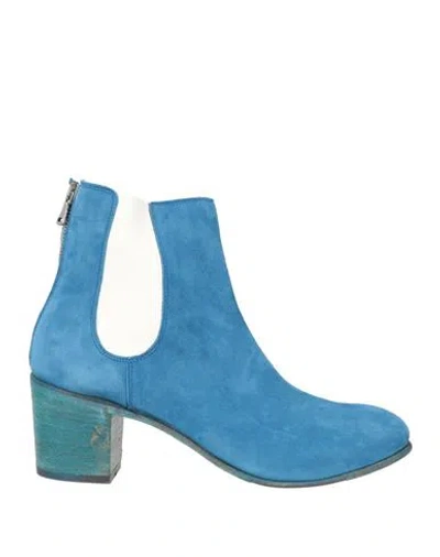 Jp/david Woman Ankle Boots Azure Size 8 Goat Skin In Multi