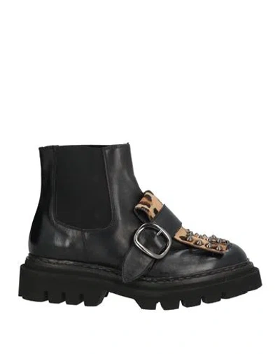 Jp/david Woman Ankle Boots Black Size 5 Leather