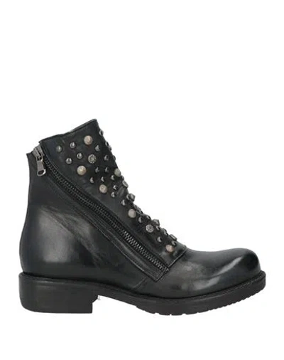Jp/david Woman Ankle Boots Black Size 6 Leather