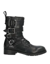 Jp/david Woman Ankle Boots Black Size 8 Leather In Black
