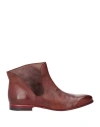 JP/DAVID JP/DAVID WOMAN ANKLE BOOTS BROWN SIZE 8 LEATHER