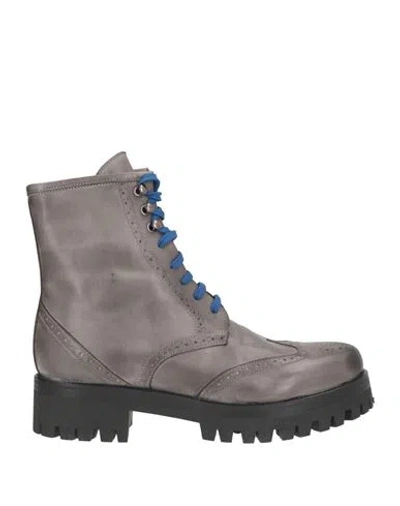 Jp/david Woman Ankle Boots Charcoal Size 11 Calfskin In Grey