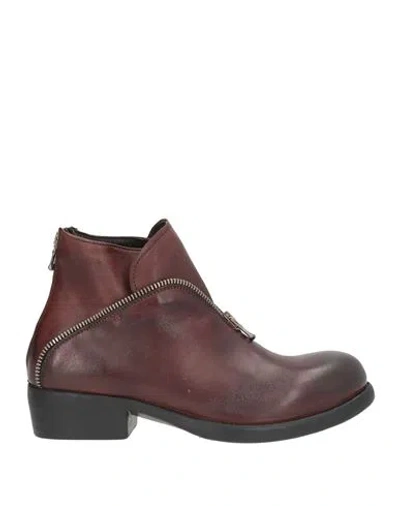 Jp/david Woman Ankle Boots Chocolate Brown Size 7 Leather