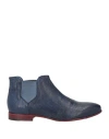 Jp/david Woman Ankle Boots Navy Size 7 Leather In Navy