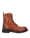 Jp/david Woman Ankle Boots Tan Size 7.5 Leather In Brown